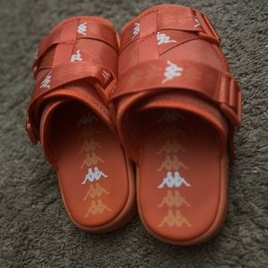 Kappa sandals.